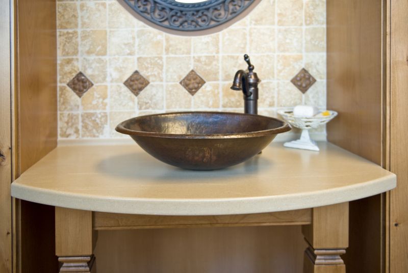 Vessel Sinks and Bold Faucets